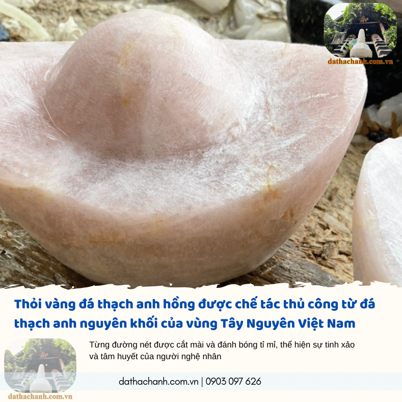 Thỏi vàng đá thạch anh hồng tự nhiên mang đến tài vận, khởi sự thành công 15 Nhanh tay sở hữu sản phẩm chất lượng từ Nhà Sàn