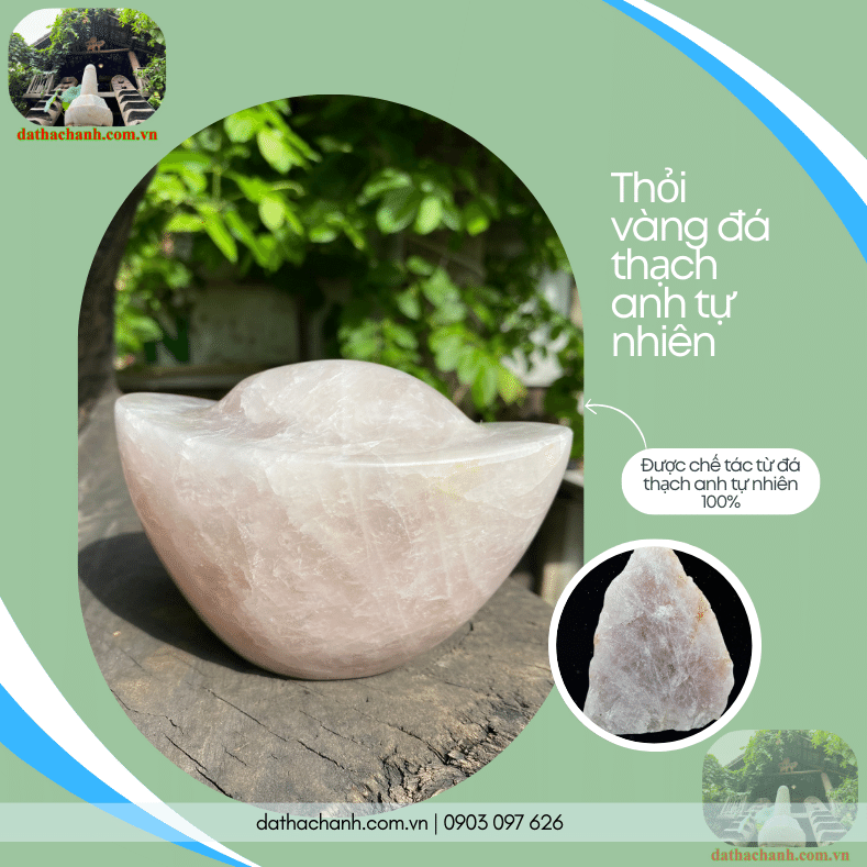 Thỏi vàng phong thủy đá thạch anh 15 Thỏi vàng phong thủy đá tự nhiên 100%