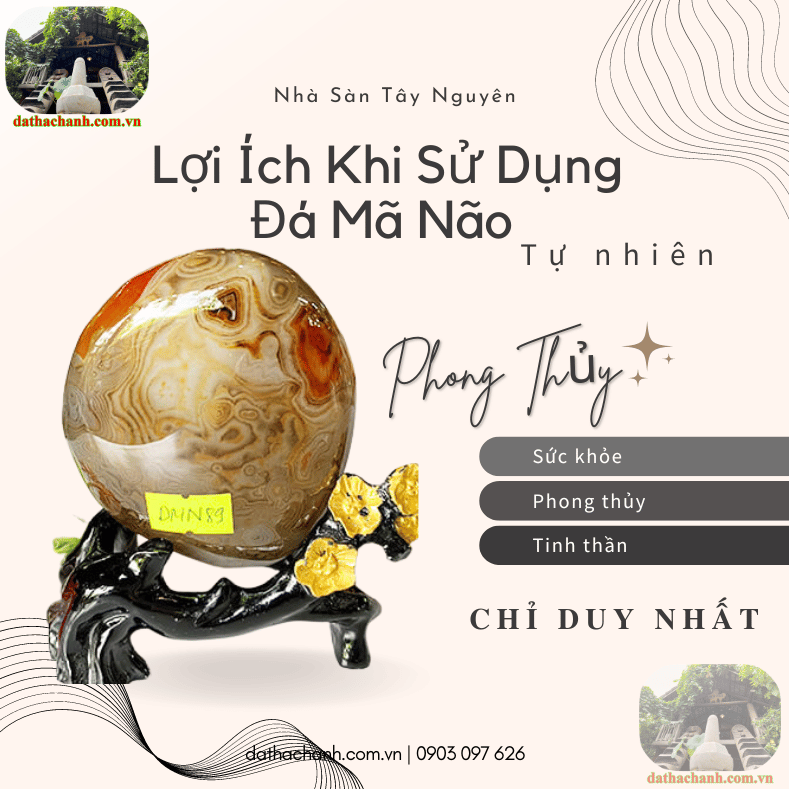 Trụ Đá Mã Não Tự Nhiên - Hài Hòa Âm Dương, Cân Bằng Năng Lượng 16 công dụng đá mã não